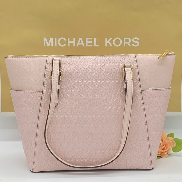 MICHAEL KORS CHARLOTTE LARGE TZ TOTE POWDER BLUSH - Picture 10 of 16